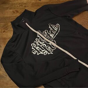Kidrobot Track Jacket, Black with Chrome Logo Full Zip, Large, EUC Rare